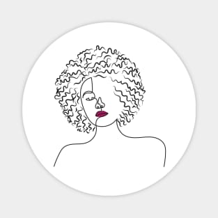 It's More Than Just Hair, It's an Attitude | One Line Drawing | One Line Art | Minimal | Minimalist Magnet